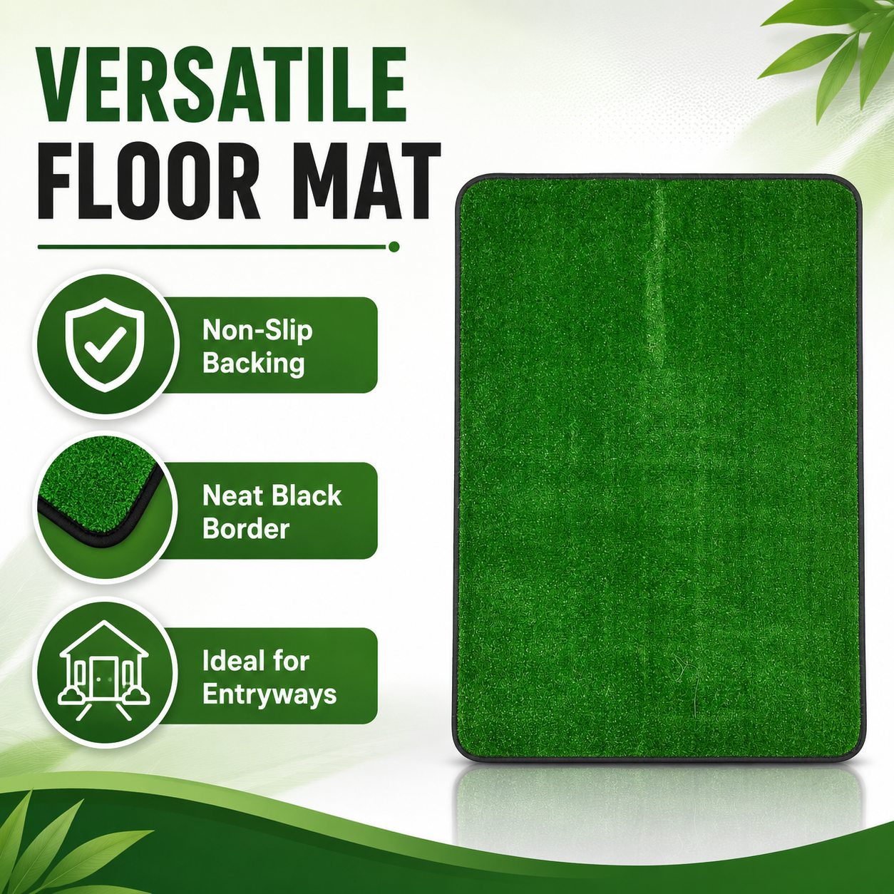 Artificial Grass Door Mat 60 × 90 cm – Green Indoor & Outdoor Rug - Image 4