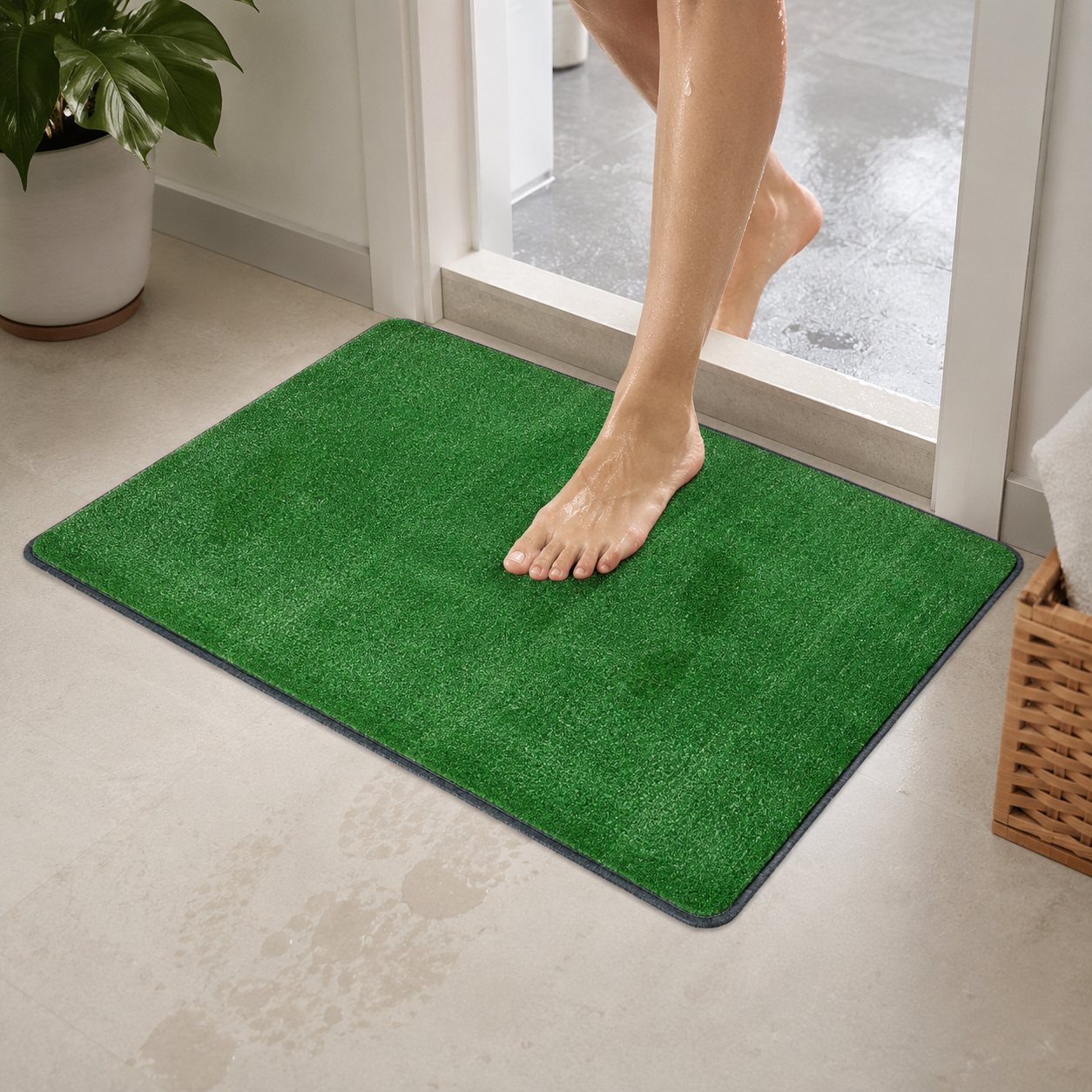 Artificial Grass Door Mat 60 × 90 cm – Green Indoor & Outdoor Rug - Image 7