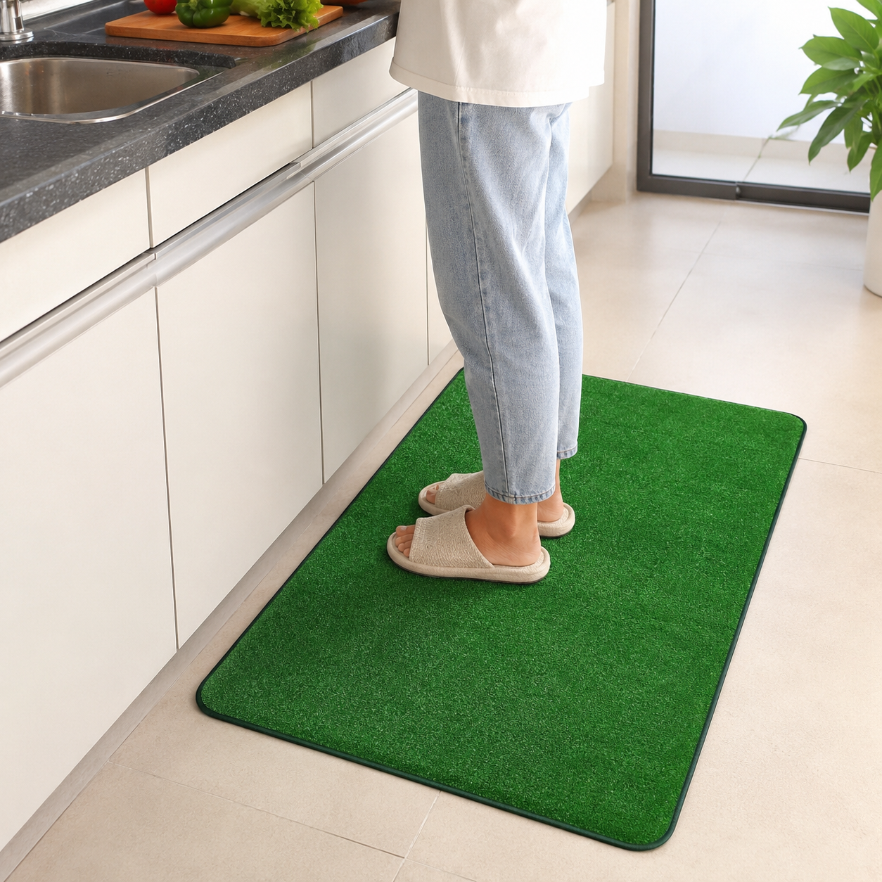Artificial Grass Door Mat 60 × 90 cm – Green Indoor & Outdoor Rug - Image 9