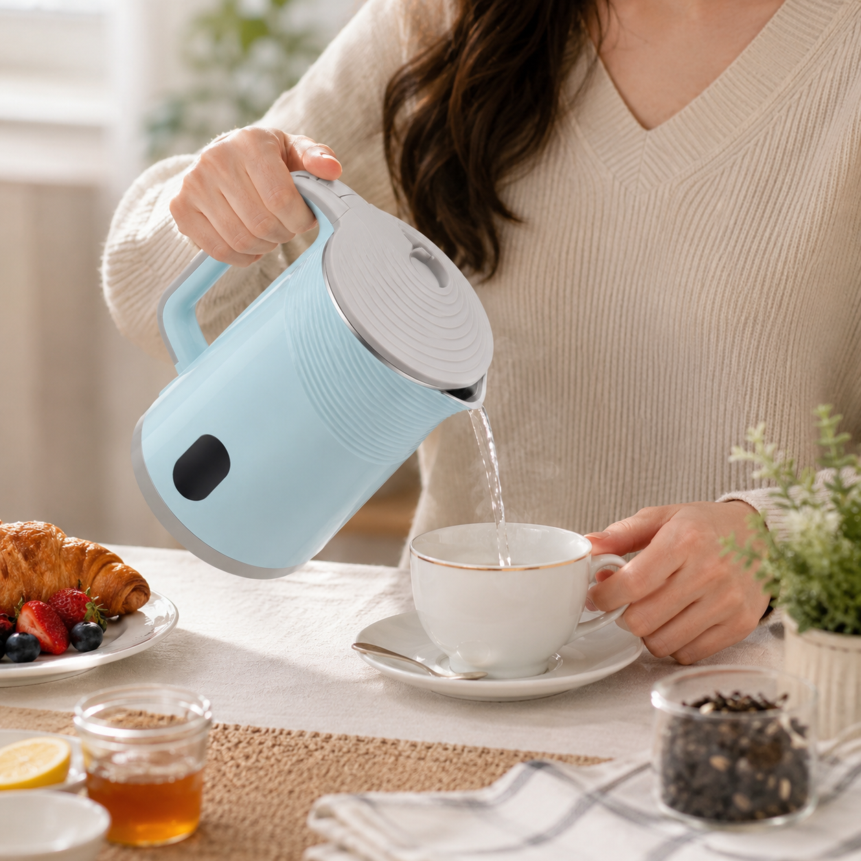 Panasonic K-755 1.8L Electric Kettle 1500W – Light Blue - Image 4
