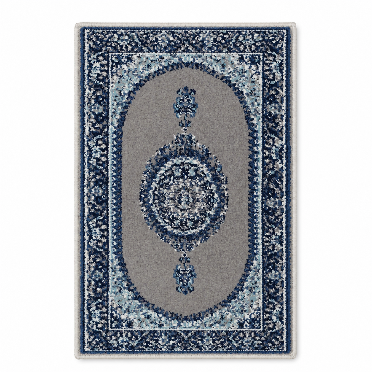 Traditional Persian-Style Small Area Rug – Soft Blue and Grey Decorative Carpet for Bedroom, Living Room and Entrance - Image 10