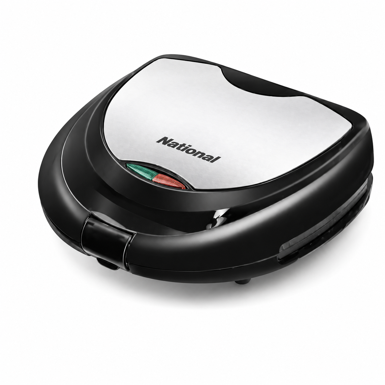 Prime National GB-408 700W 2-Slice Sandwich Maker – Black & Silver