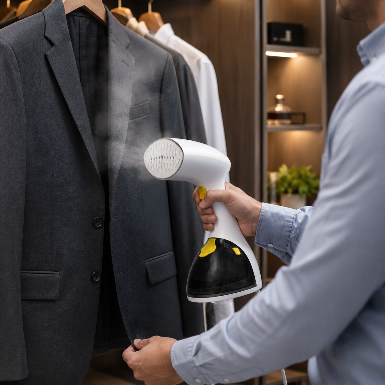 Handheld Garment Steamer 1500W – Portable Anti-Drip Clothes Steamer with Brush - Image 2