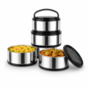 3-Piece Stainless Steel Insulated Hot Pot Set – 2L, 4L & 8L Thermal Food Warmer Containers with Lids and Handles