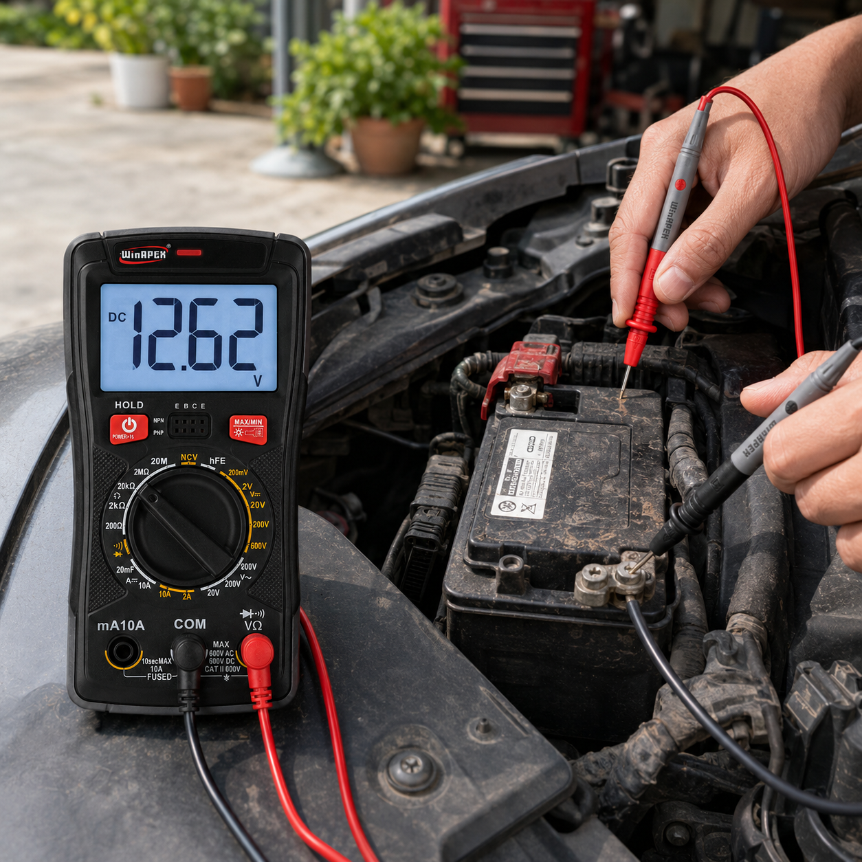 WinAPEX Digital Multimeter with NCV Detection, LCD Display, Voltage Current Resistance Tester & Test Leads - Image 8
