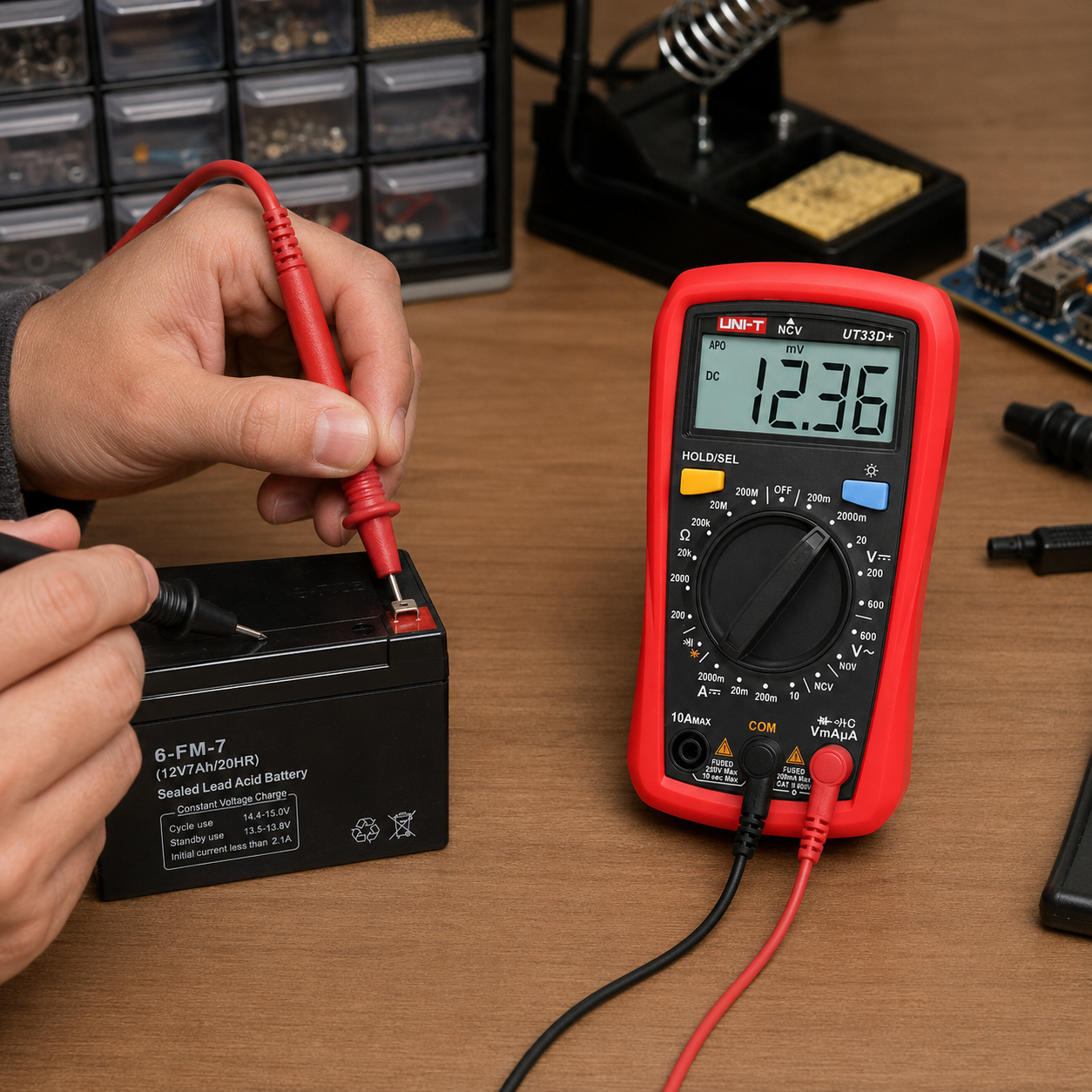 Digital Multimeter with NCV Detection, Backlit LCD, 600V AC/DC Testing and Continuity Buzzer - Image 3