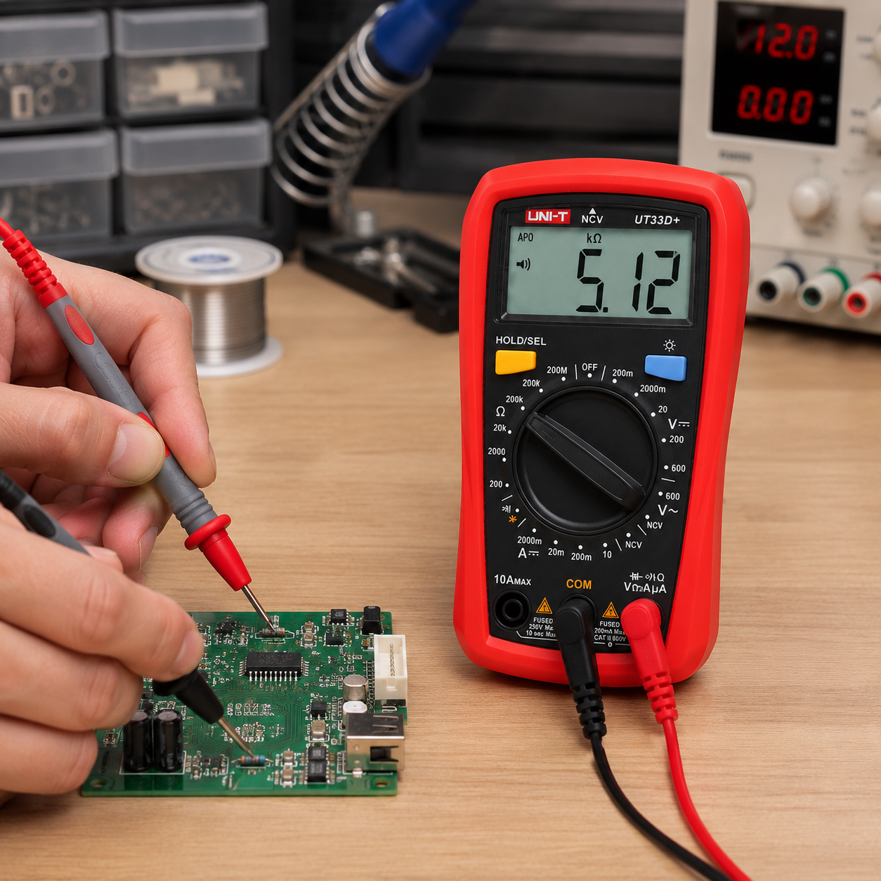 Digital Multimeter with NCV Detection, Backlit LCD, 600V AC/DC Testing and Continuity Buzzer - Image 2