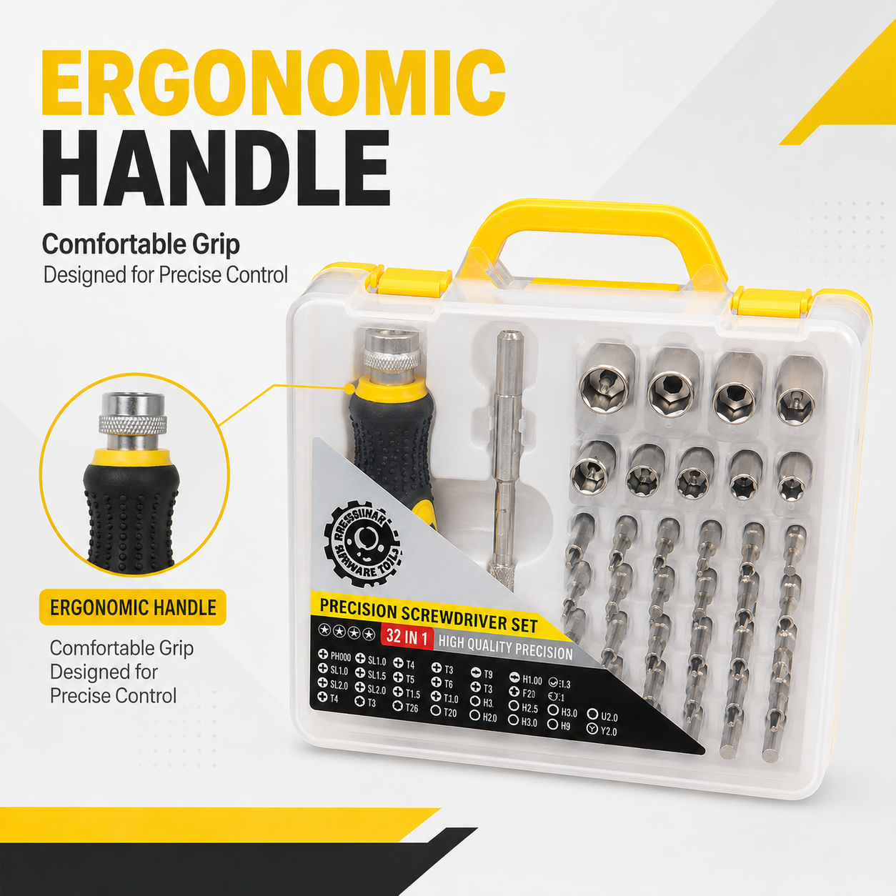 42-Piece Telescopic Ratchet Screwdriver and Socket Bit Set with Portable Storage Case – CR-V Repair Tool Kit - Image 4