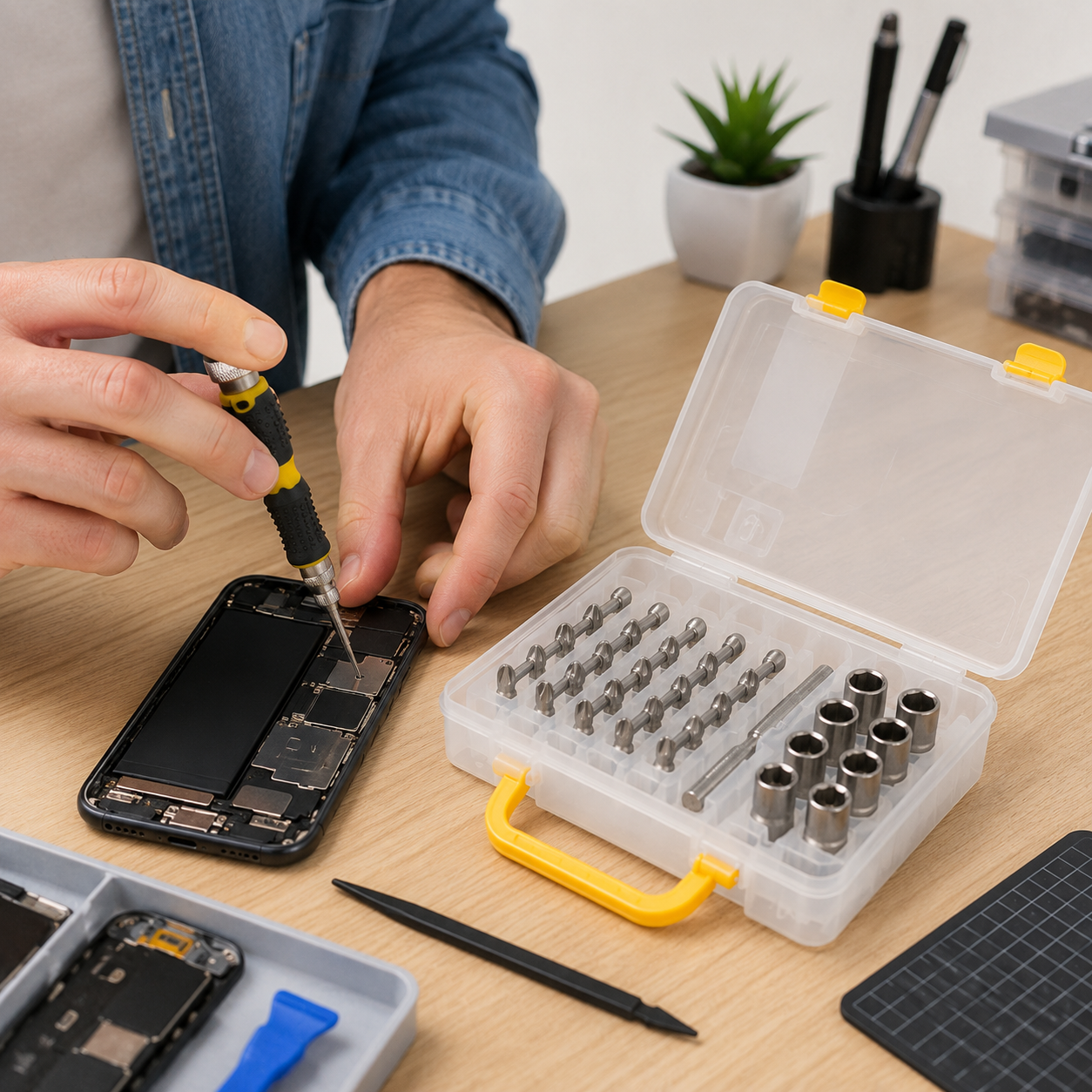 42-Piece Telescopic Ratchet Screwdriver and Socket Bit Set with Portable Storage Case – CR-V Repair Tool Kit - Image 2