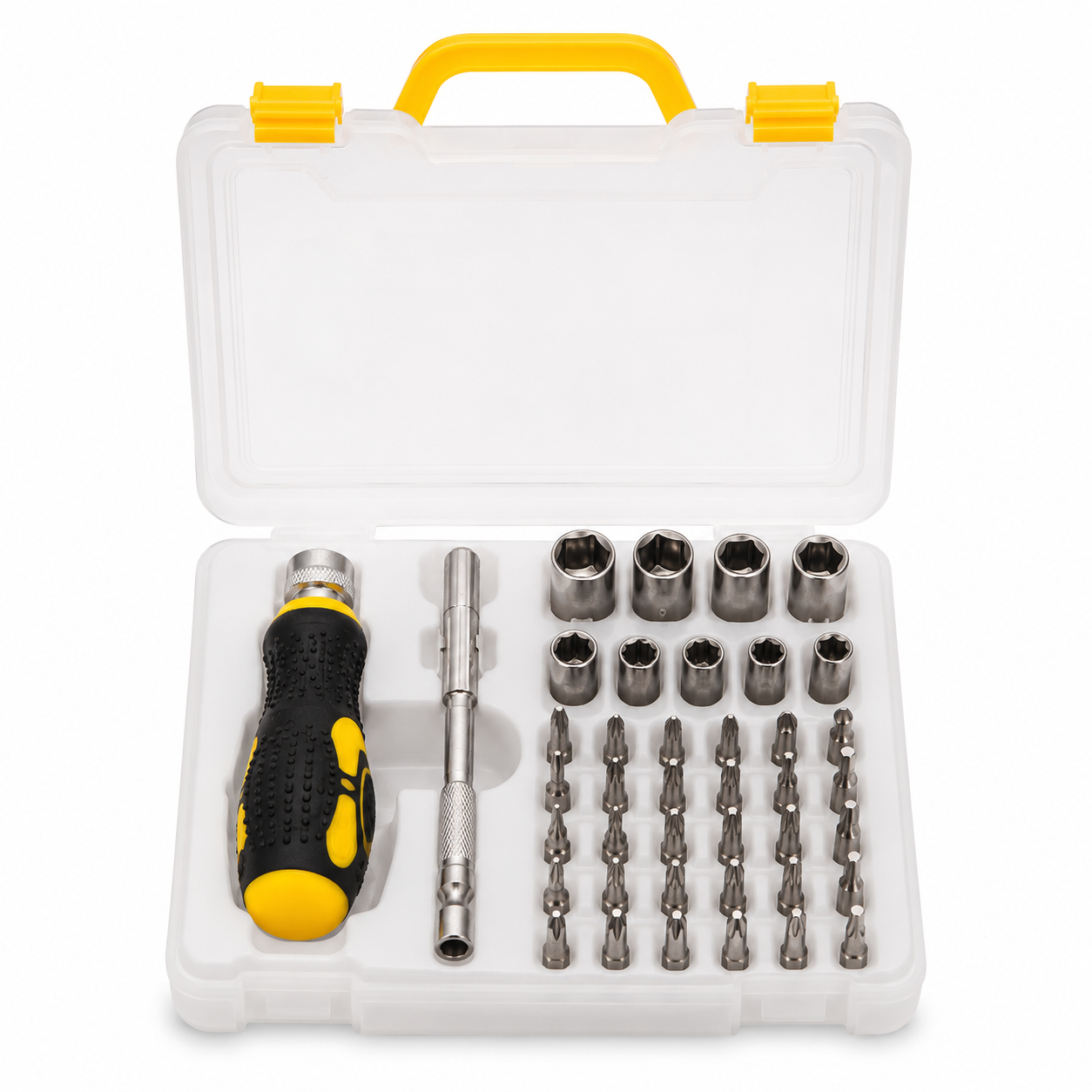 42-Piece Telescopic Ratchet Screwdriver and Socket Bit Set with Portable Storage Case – CR-V Repair Tool Kit