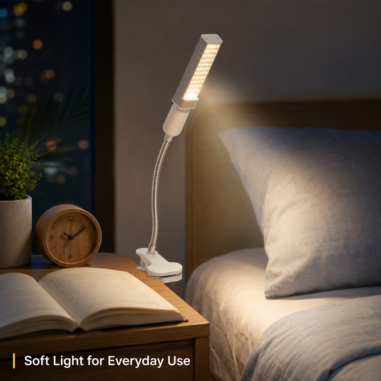 Flexible LED Desk Lamp with Adjustable Gooseneck, Wide Light Panel and Clamp Base for Study, Reading and Repair Work - Image 5