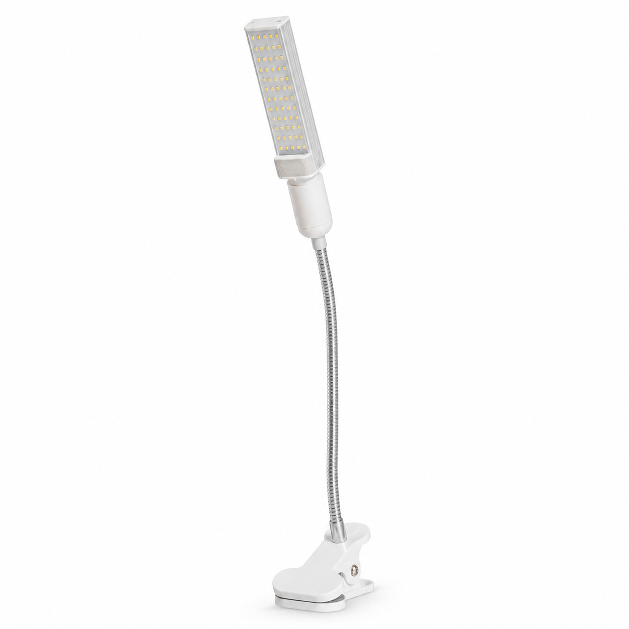 Flexible LED Desk Lamp with Adjustable Gooseneck, Wide Light Panel and Clamp Base for Study, Reading and Repair Work