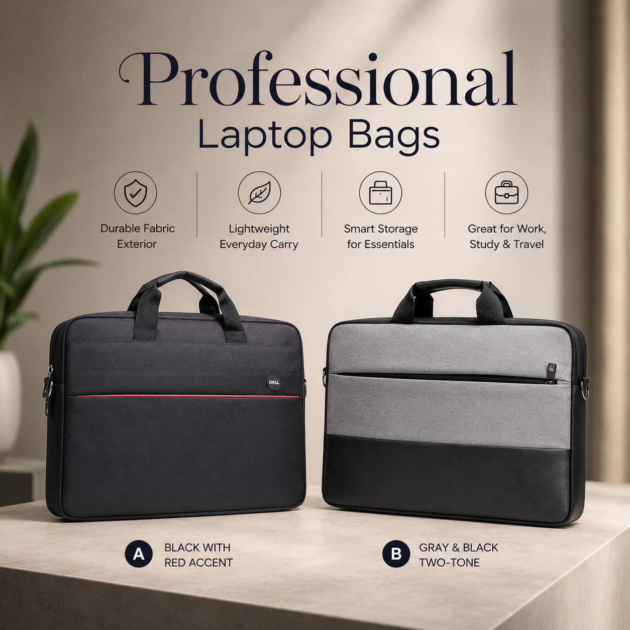 Universal Padded Laptop Carry Bag with Handles, Shoulder Strap and Front Storage Pocket – Assorted Designs - Image 6