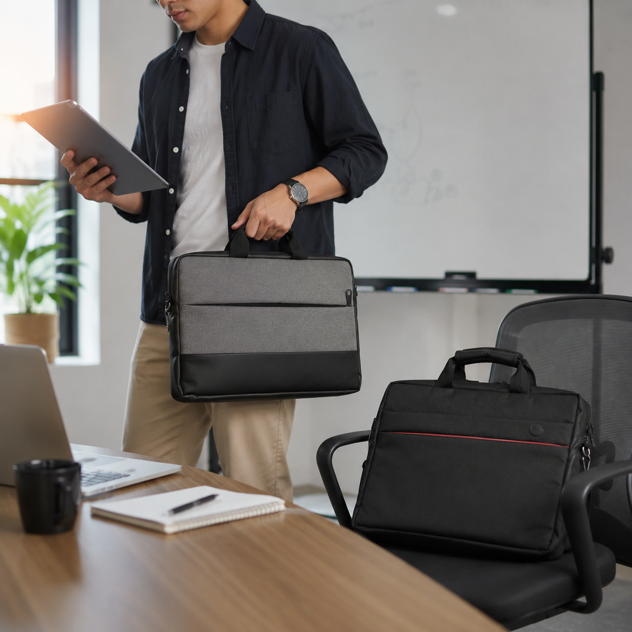 Universal Padded Laptop Carry Bag with Handles, Shoulder Strap and Front Storage Pocket – Assorted Designs - Image 8