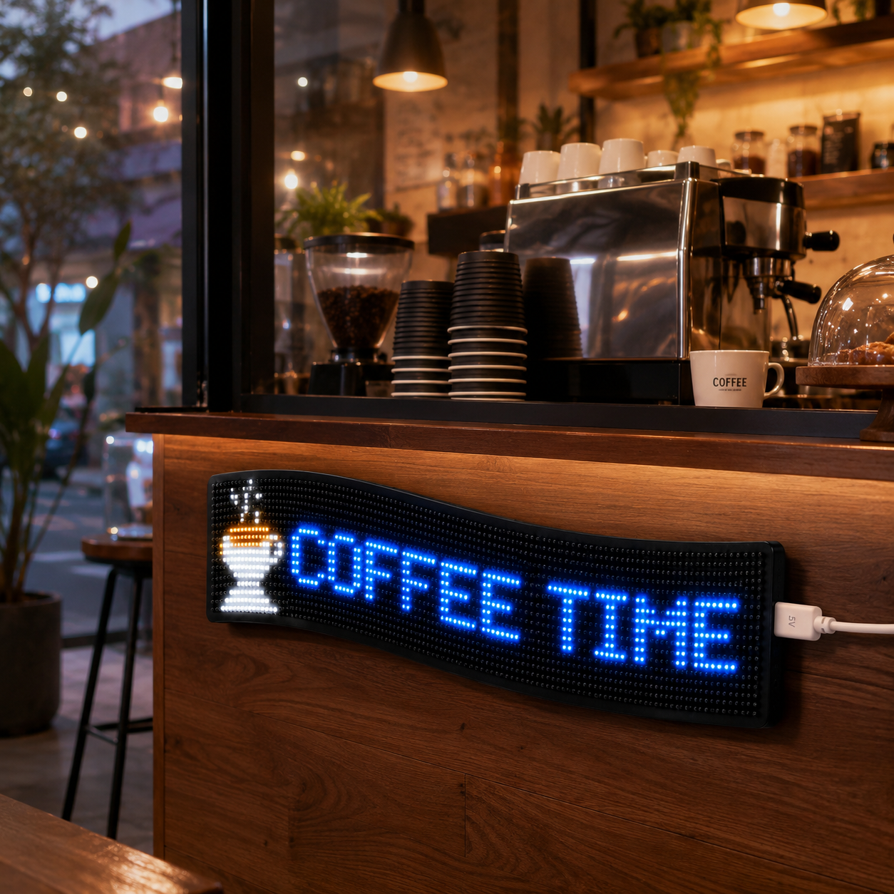 Programmable Flexible LED Matrix Display Panel with Remote Control – Custom Text, Images, Clock and Music Rhythm Sign - Image 5