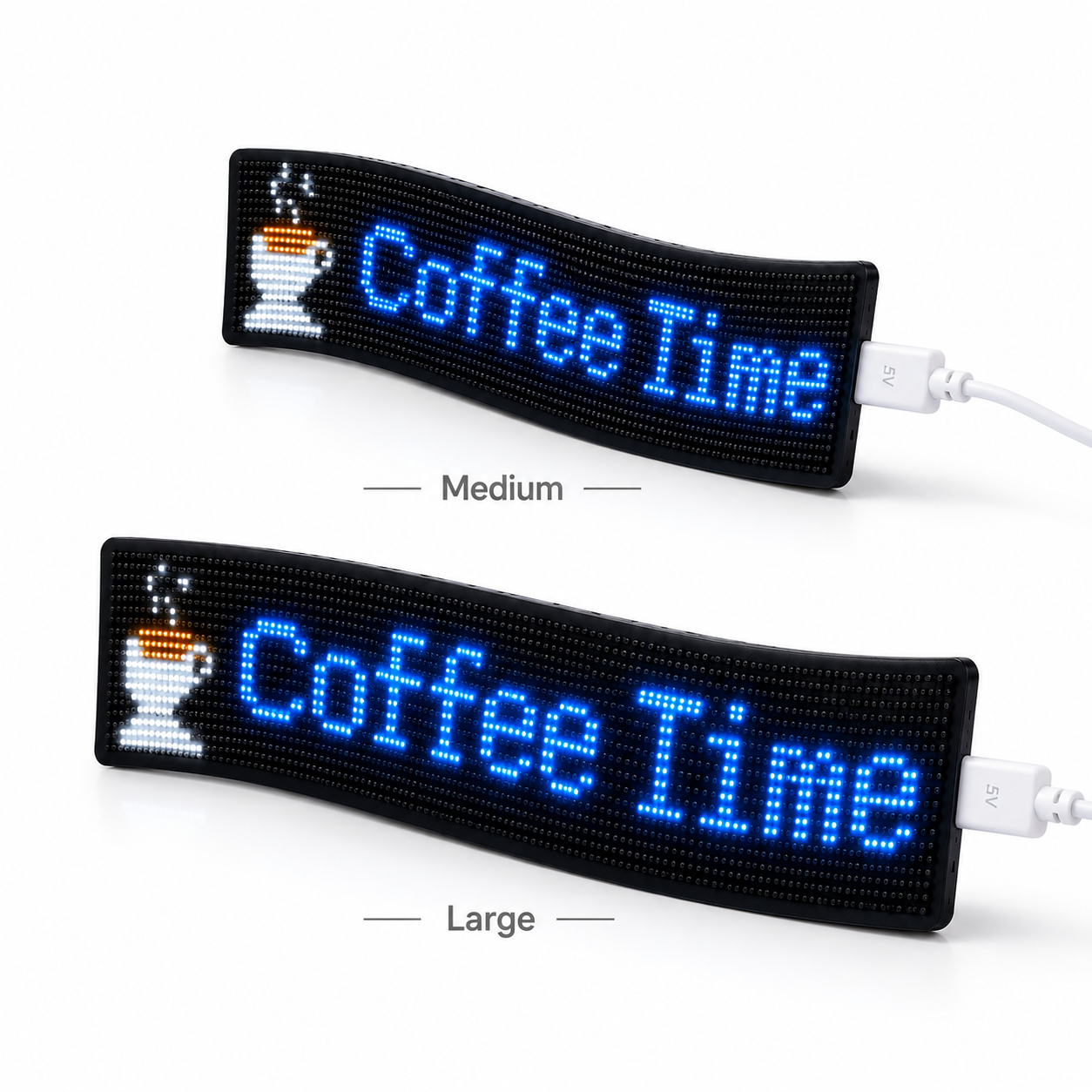 Programmable Flexible LED Matrix Display Panel with Remote Control – Custom Text, Images, Clock and Music Rhythm Sign - Image 8