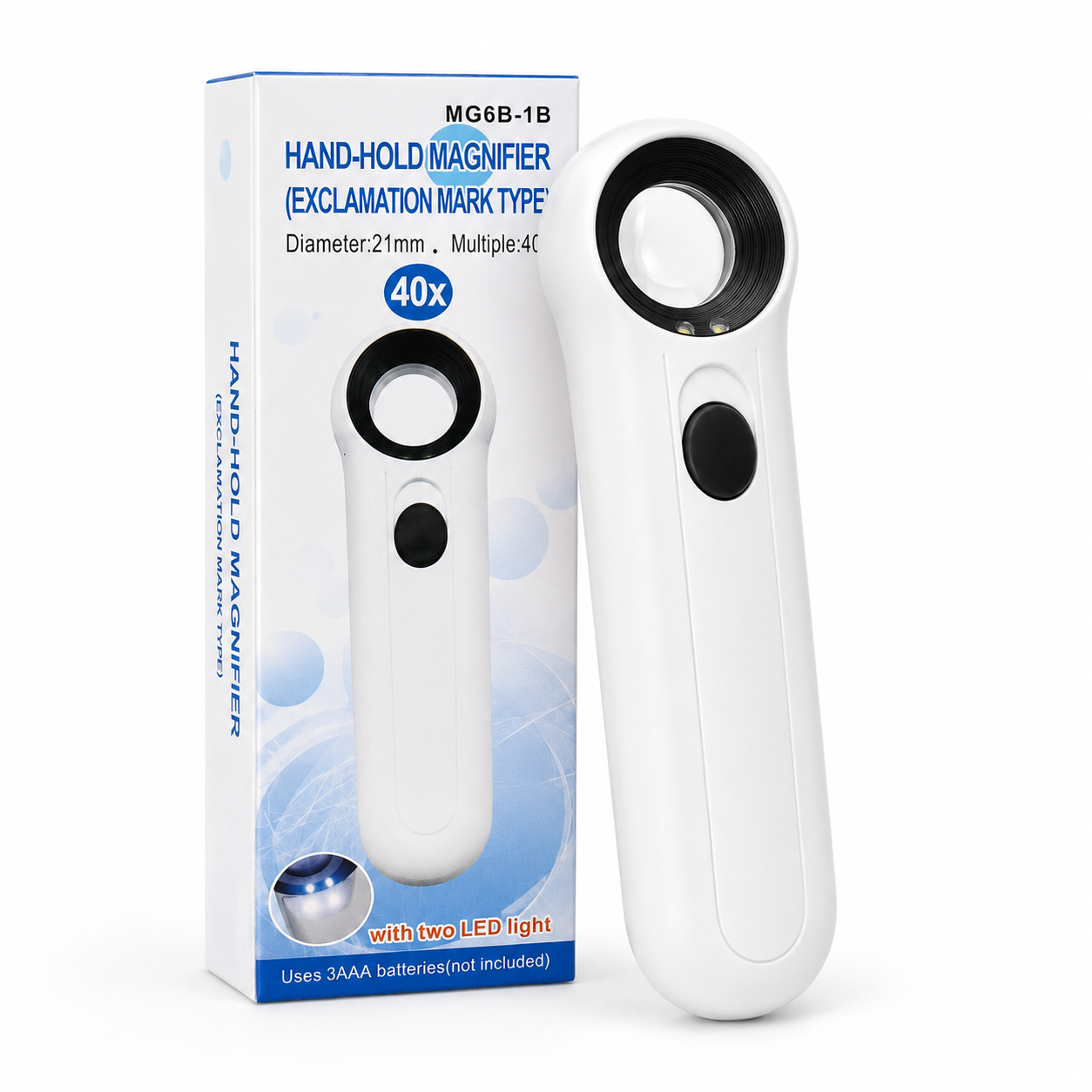 40X Handheld LED Magnifying Glass with 21mm Lens – Portable Inspection Magnifier MGB-1B - Image 8