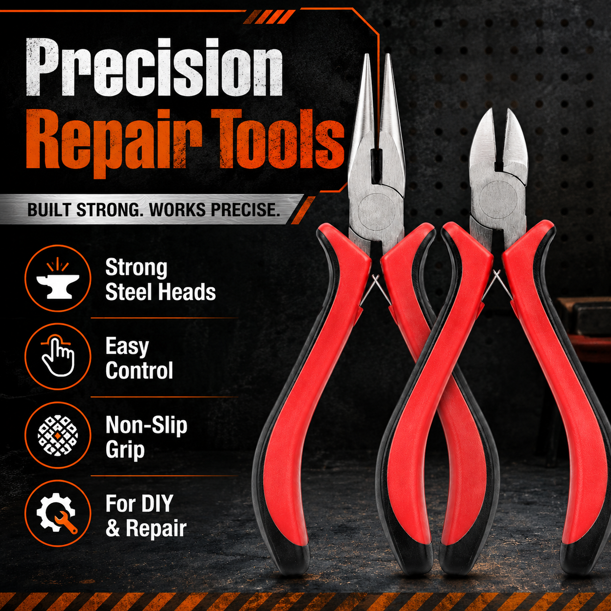 4.5-Inch Mini Long Nose Pliers – Precision Needle Nose Hand Tool for Electronics, Jewellery and Craft Repairs - Image 3