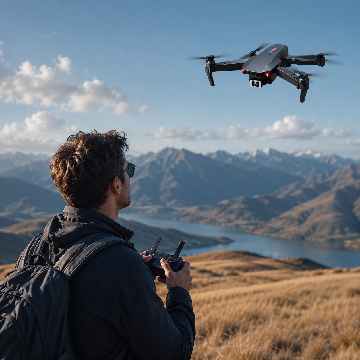 E88 Pro Foldable HD Camera Drone with App Control, LED Lights & Real-Time Video – Rechargeable RC Quadcopter - Image 7