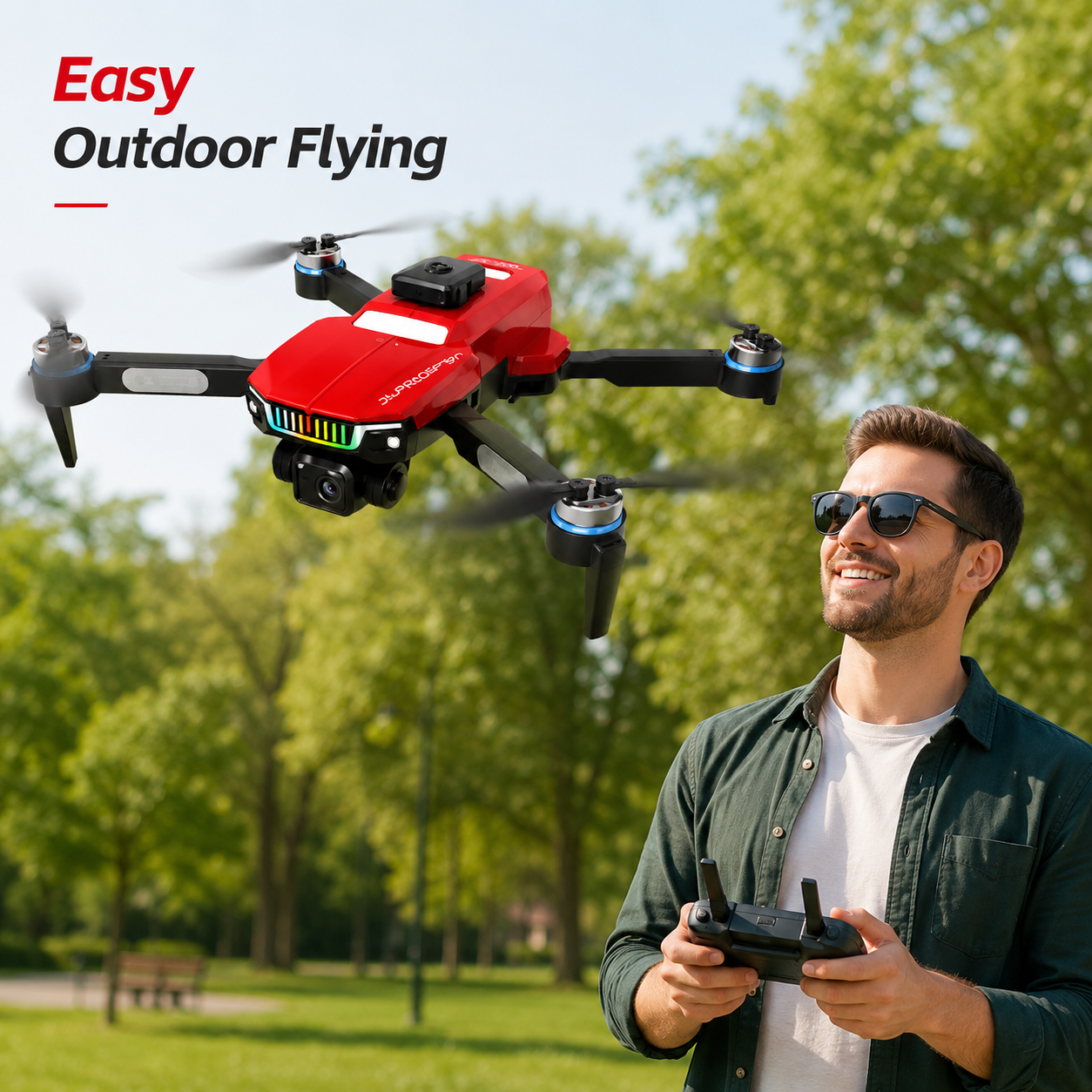 J6 Pro Foldable 4K Dual Camera Drone with Brushless Motor Obstacle Avoidance, Brushless Motors & 360° Roll - Image 4