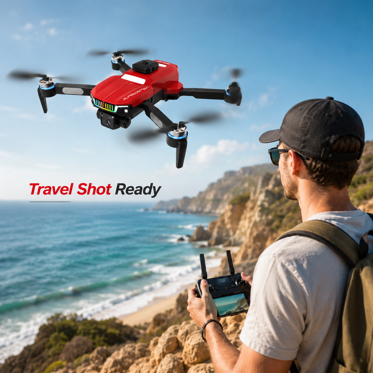 J6 Pro Foldable 4K Dual Camera Drone with Brushless Motor Obstacle Avoidance, Brushless Motors & 360° Roll - Image 3