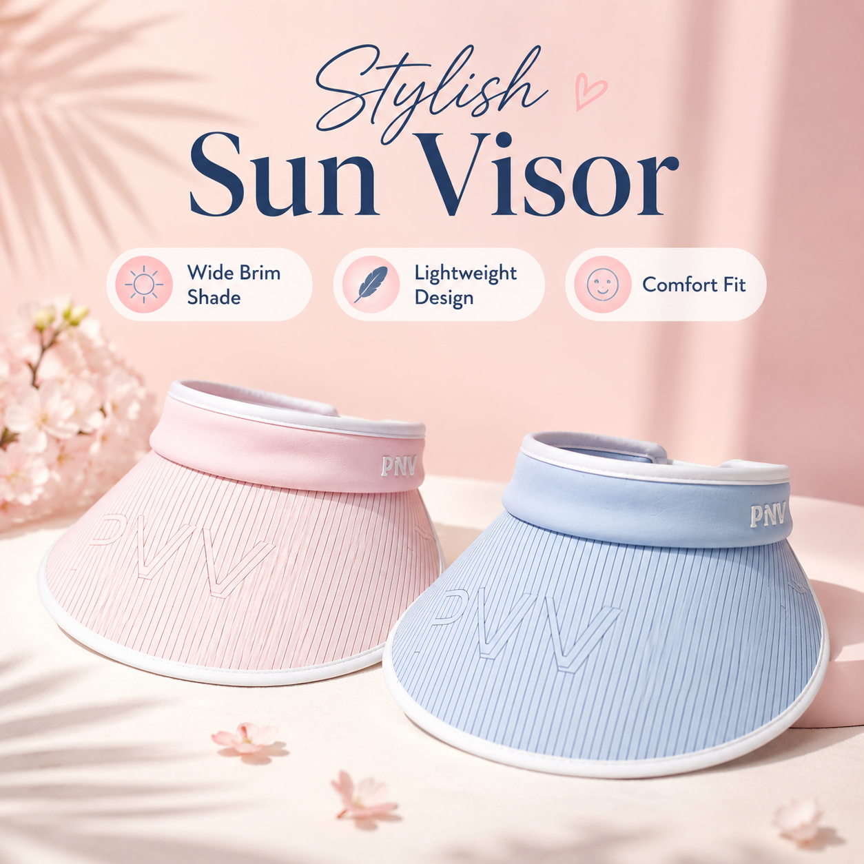 Women’s Wide-Brim Open-Top Sun Visor Hat – Lightweight UV Protection Summer Cap - Image 2