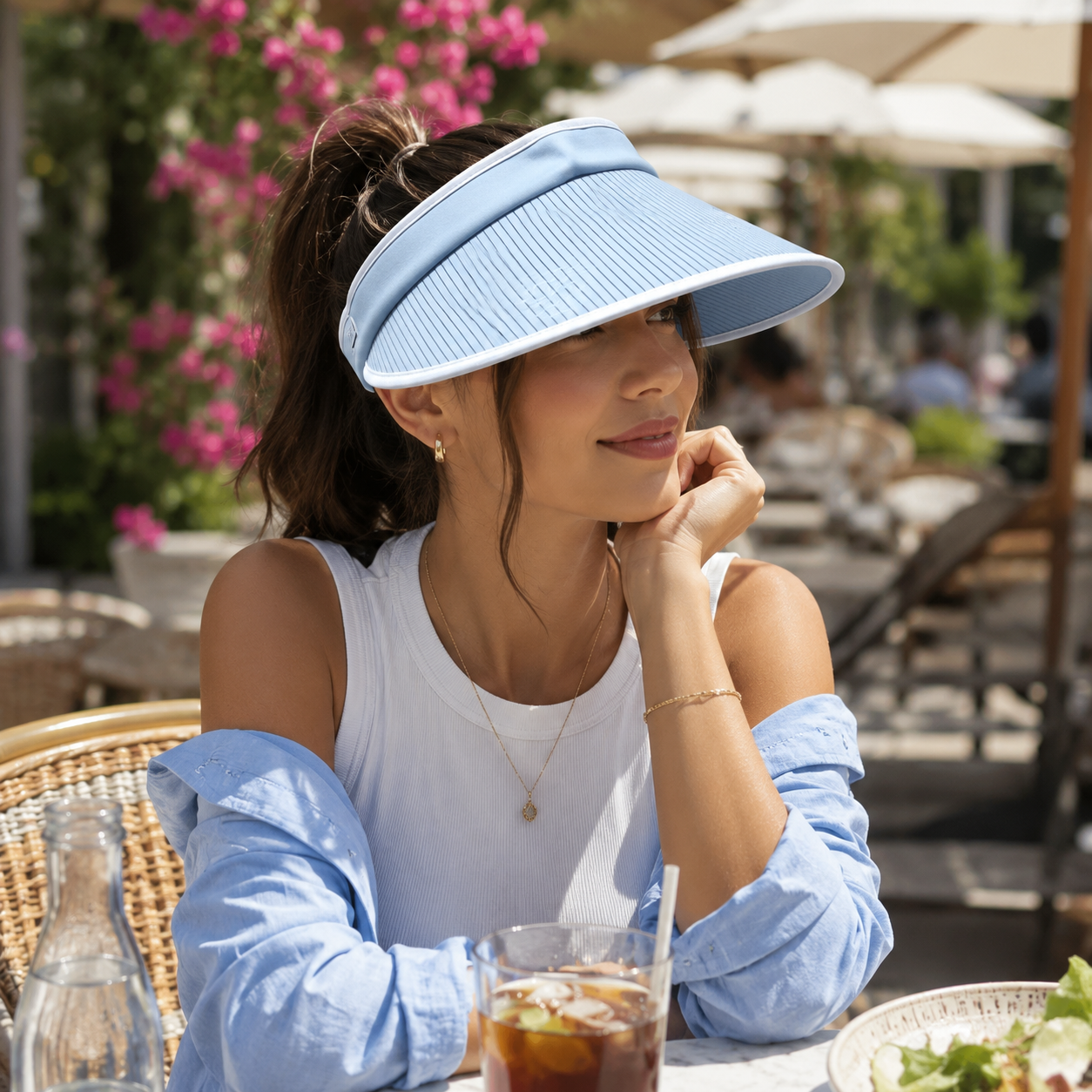 Women’s Wide-Brim Open-Top Sun Visor Hat – Lightweight UV Protection Summer Cap - Image 6