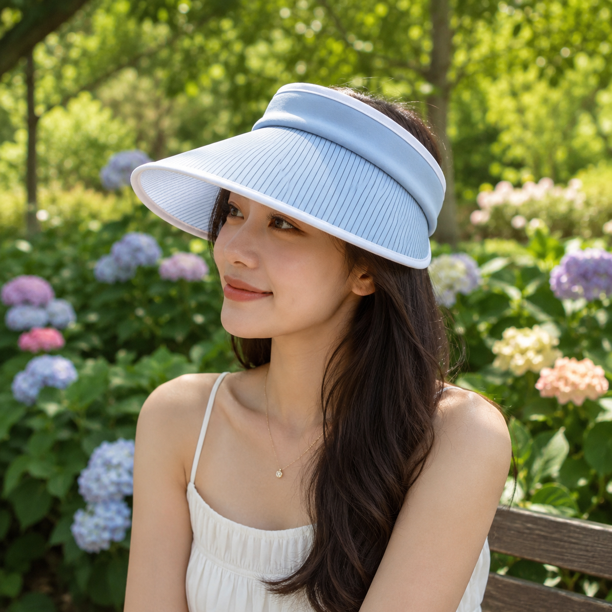 Women’s Wide-Brim Open-Top Sun Visor Hat – Lightweight UV Protection Summer Cap - Image 4