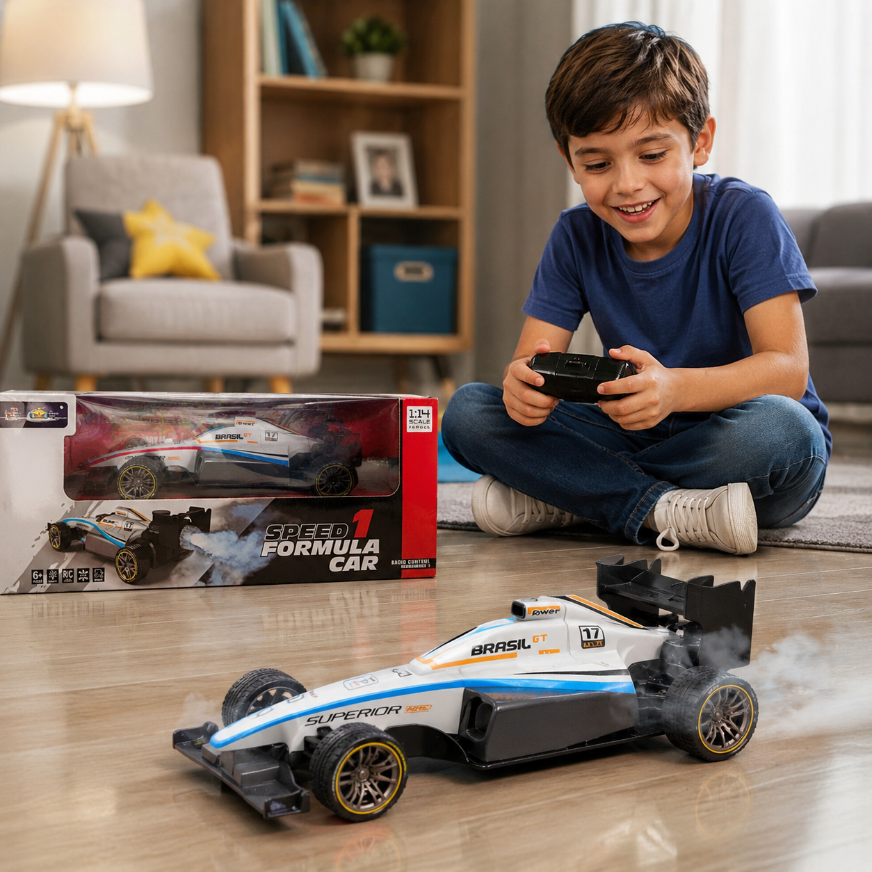 1:14 Scale Speed Formula RC Car Toy – Radio Control Racing Car with Remote, Kids Formula Style Sports Car Toy for Boys 6+ Years - Image 5