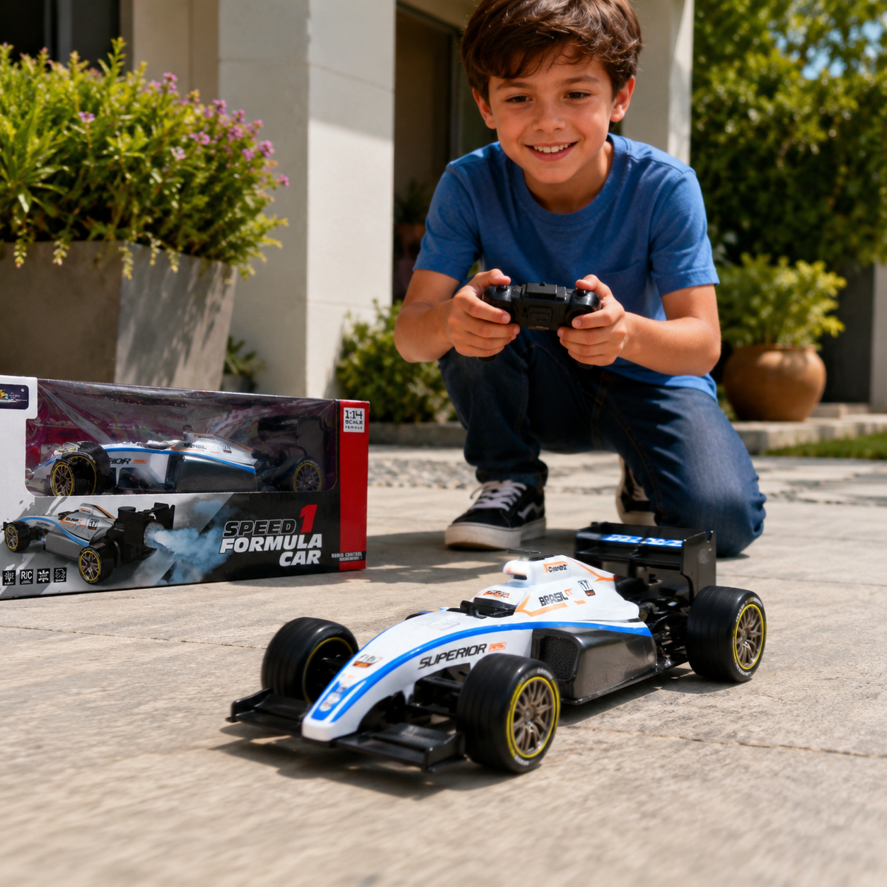 1:14 Scale Speed Formula RC Car Toy – Radio Control Racing Car with Remote, Kids Formula Style Sports Car Toy for Boys 6+ Years - Image 7