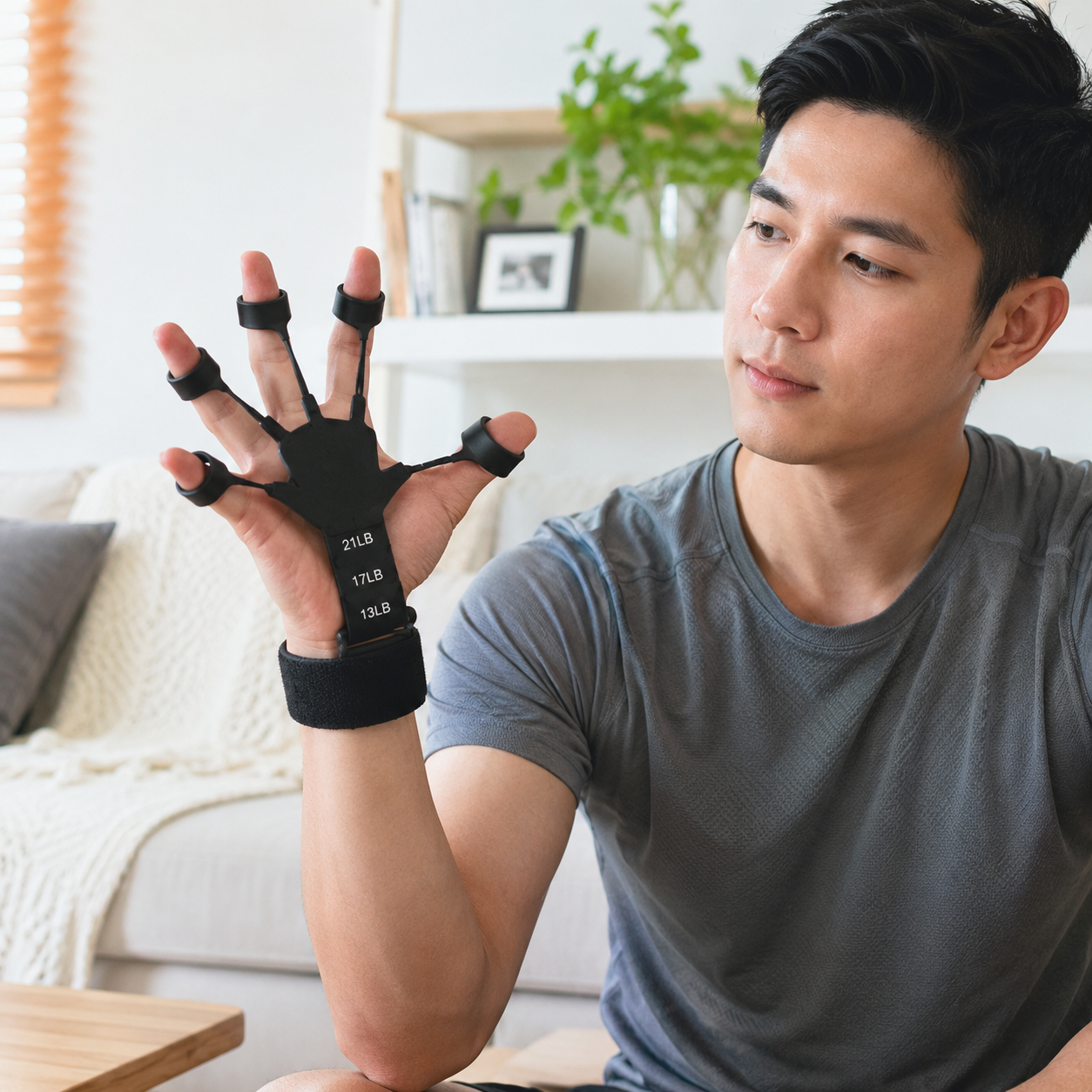 Adjustable Finger Strength Trainer with Wrist Strap – Hand Grip & Finger Flexibility Exerciser - Image 3