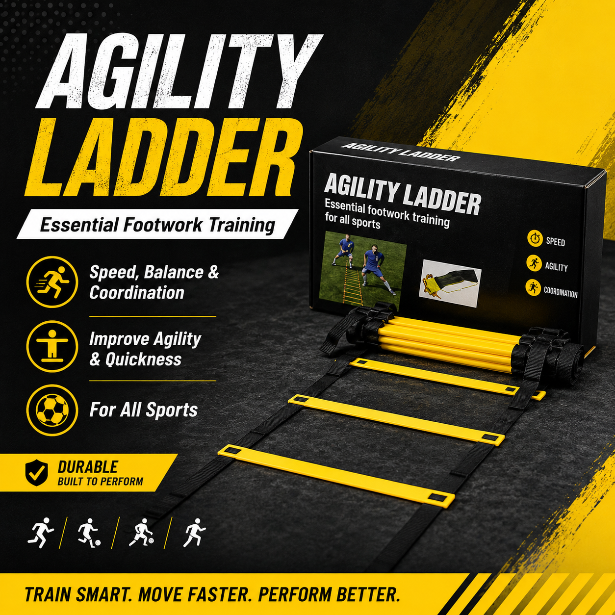 Agility Training Ladder for Football, Fitness & Speed Drills – Adjustable Sports Workout Equipment - Image 3