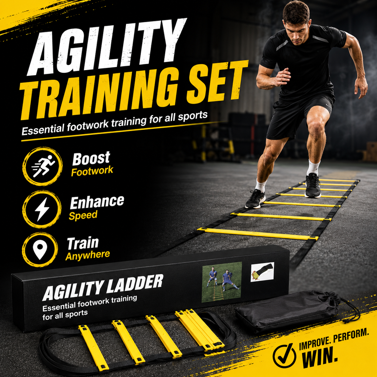 Agility Training Ladder for Football, Fitness & Speed Drills – Adjustable Sports Workout Equipment - Image 4