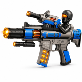 Battle Elite 8033 Battery-Operated Toy Gun with Spray, Lights, Music & Sound Effects for Kids