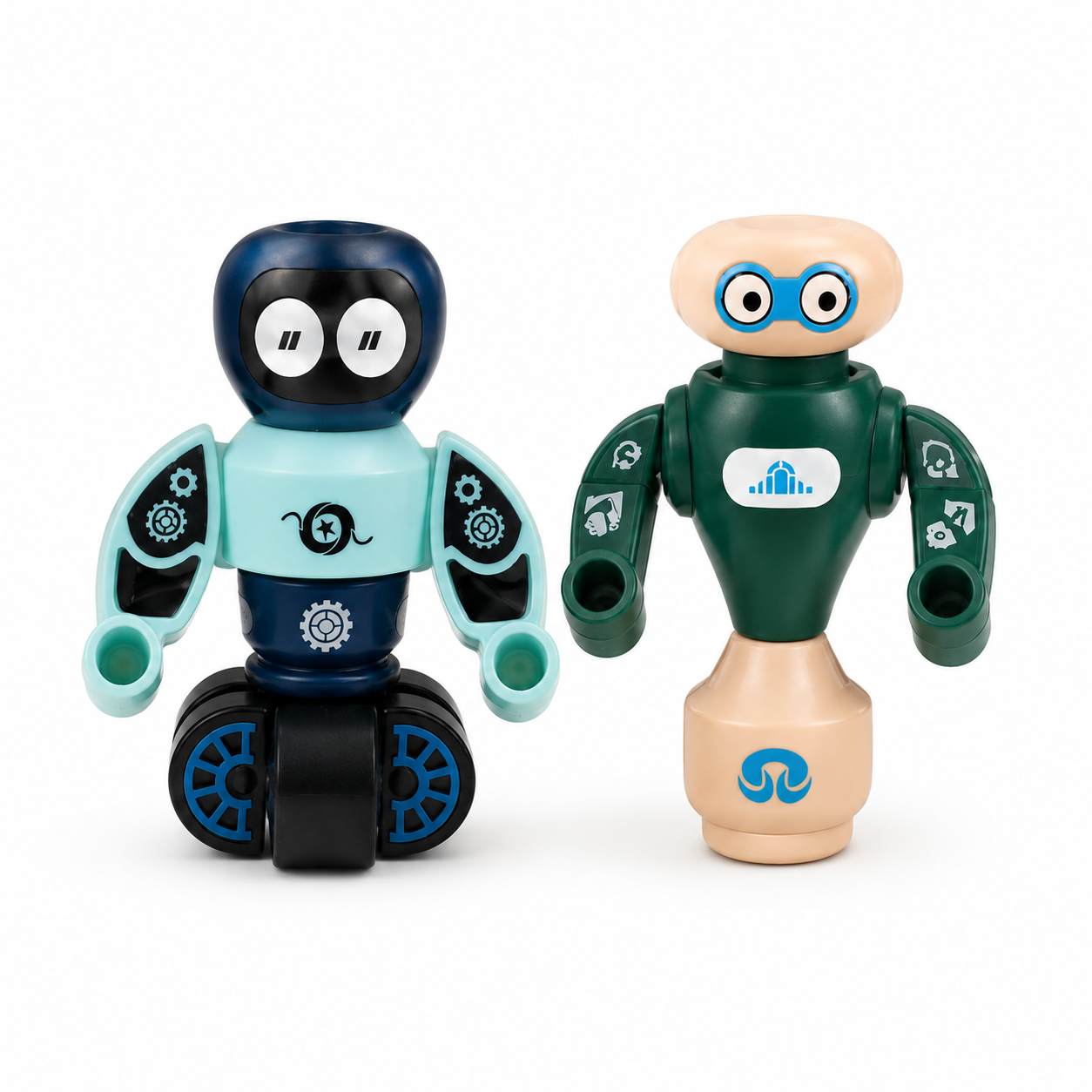 Dezhi Magnetic Robots DIY Building Toy Set for Kids – 2 Connectable Robot Figures, HD363A, Ages 3+ - Image 2