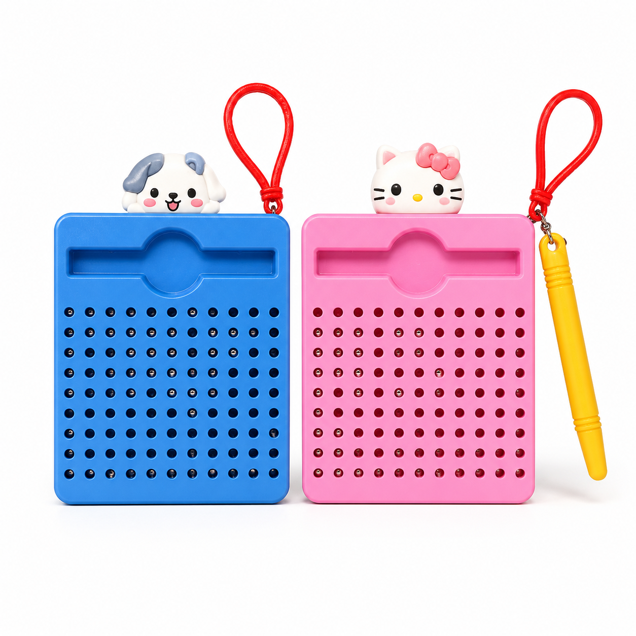 Mini Magnetic Bead Drawing Board with Stylus & Keychain – Pocket Sensory Writing Toy for Kids - Image 8