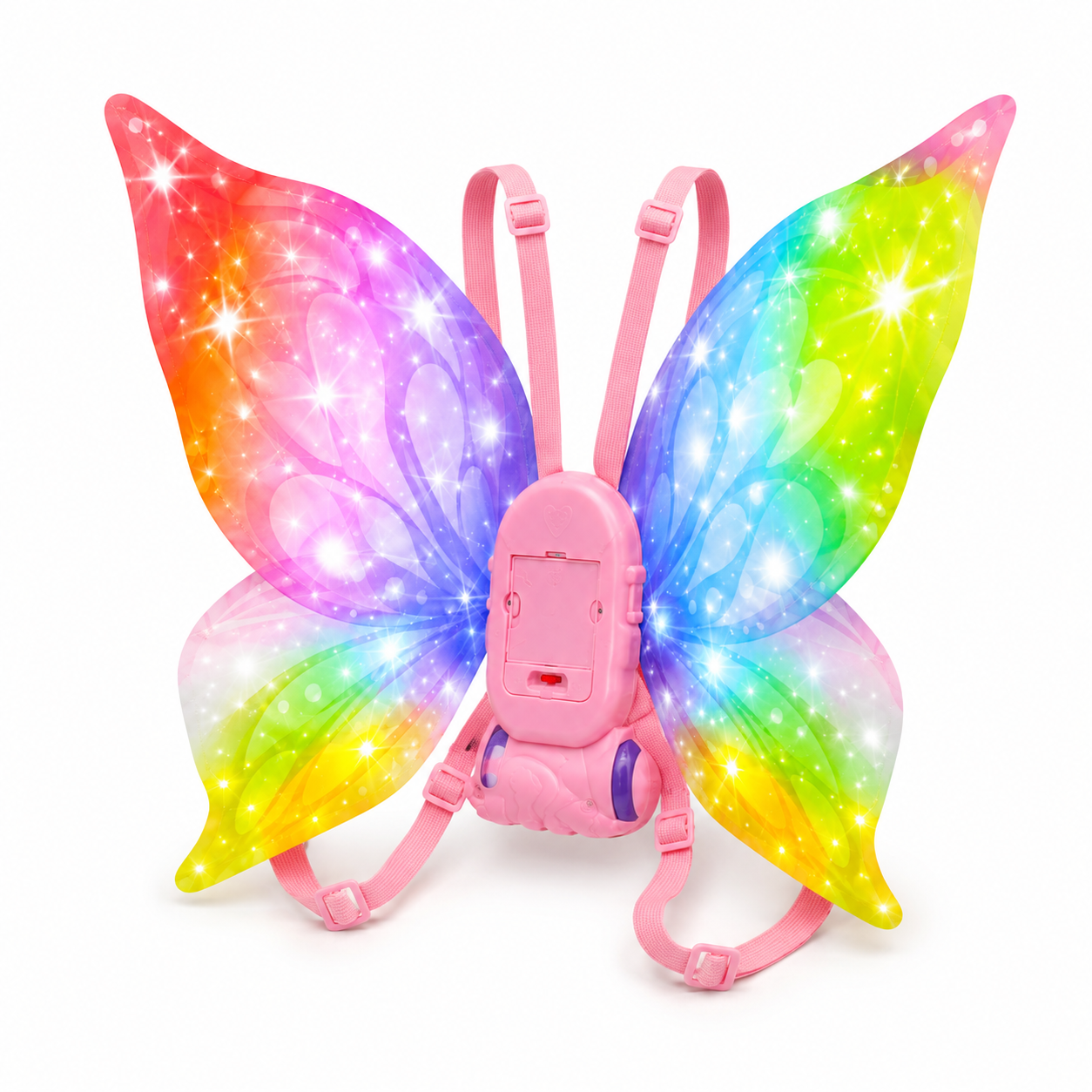 Light-Up Butterfly Wings Costume for Kids with Music, Moving Wings & Adjustable Straps