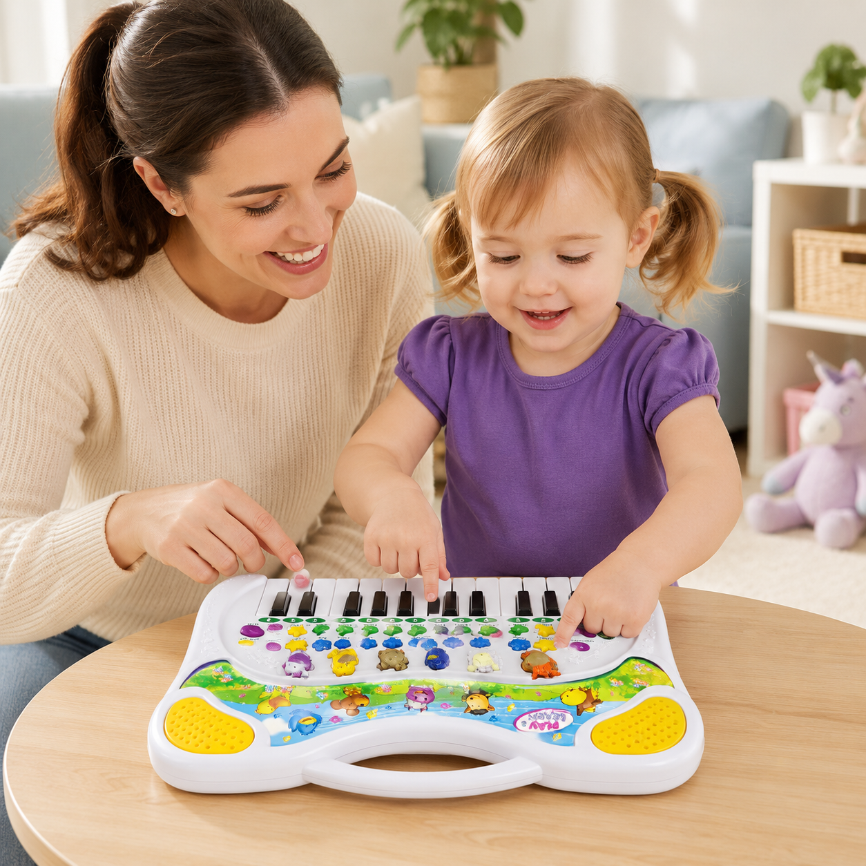 Kids Animal Piano Musical Keyboard with Recording, Learning Modes, Melodies and Animal Sounds – 18 Months+ - Image 4