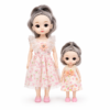 Elegant Fashion Mother and Daughter Doll Set with Matching Floral Dresses for Kids Ages 3+
