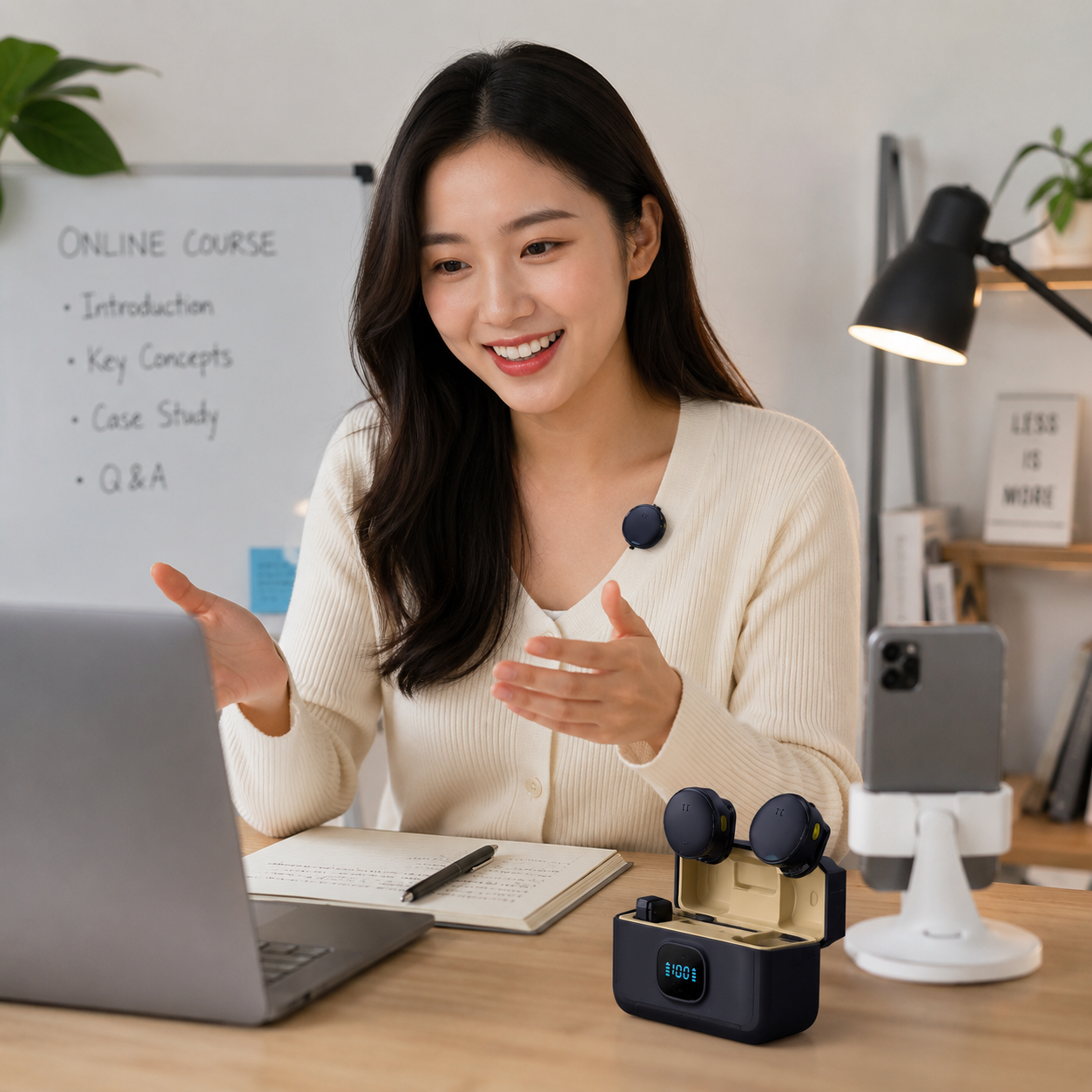 2.4G Wireless Microphone with Charging Case – Dual Clip Mic for Mobile Recording, Vlogging, Live Streaming, YouTube, TikTok & Interview Use - Image 2