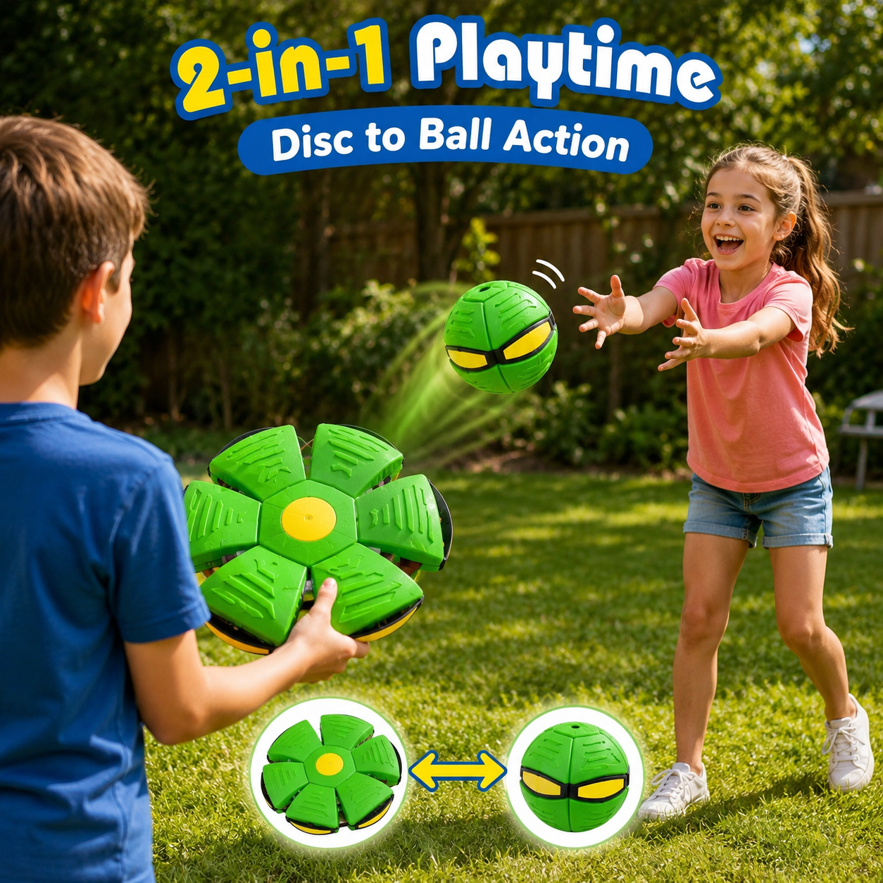 Flying Saucer Blast Ball Disc Toy for Kids – Pop Up Ball & Throwing Disc Outdoor Sports Game, Fun Catch & Throw Play Toy for Boys & Girls 3+ - Image 6