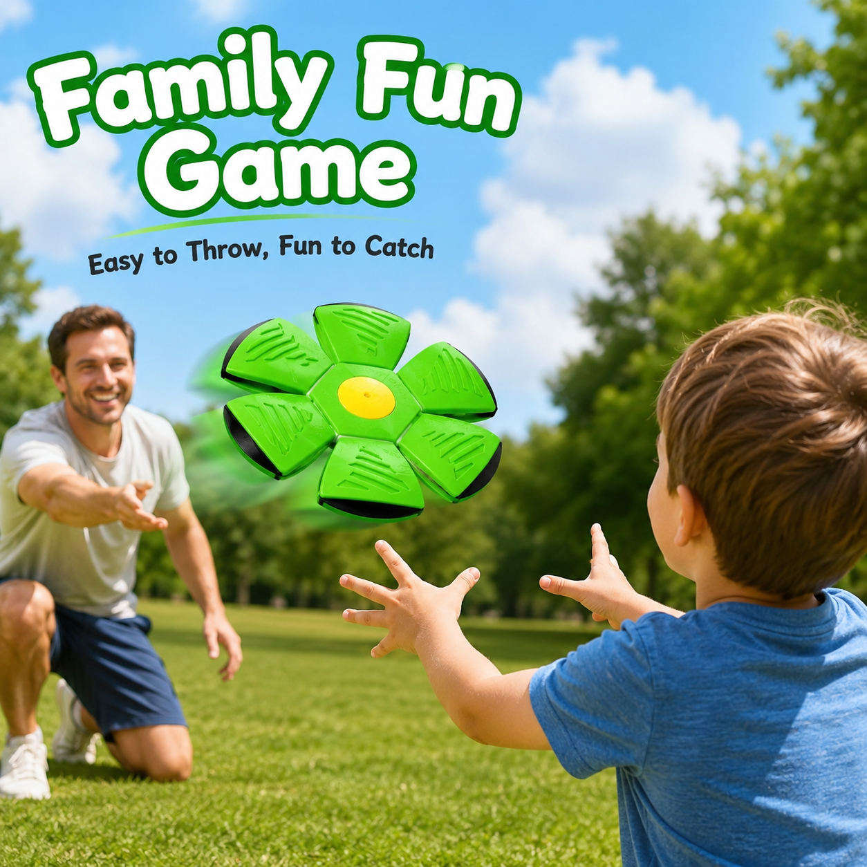 Flying Saucer Blast Ball Disc Toy for Kids – Pop Up Ball & Throwing Disc Outdoor Sports Game, Fun Catch & Throw Play Toy for Boys & Girls 3+ - Image 3