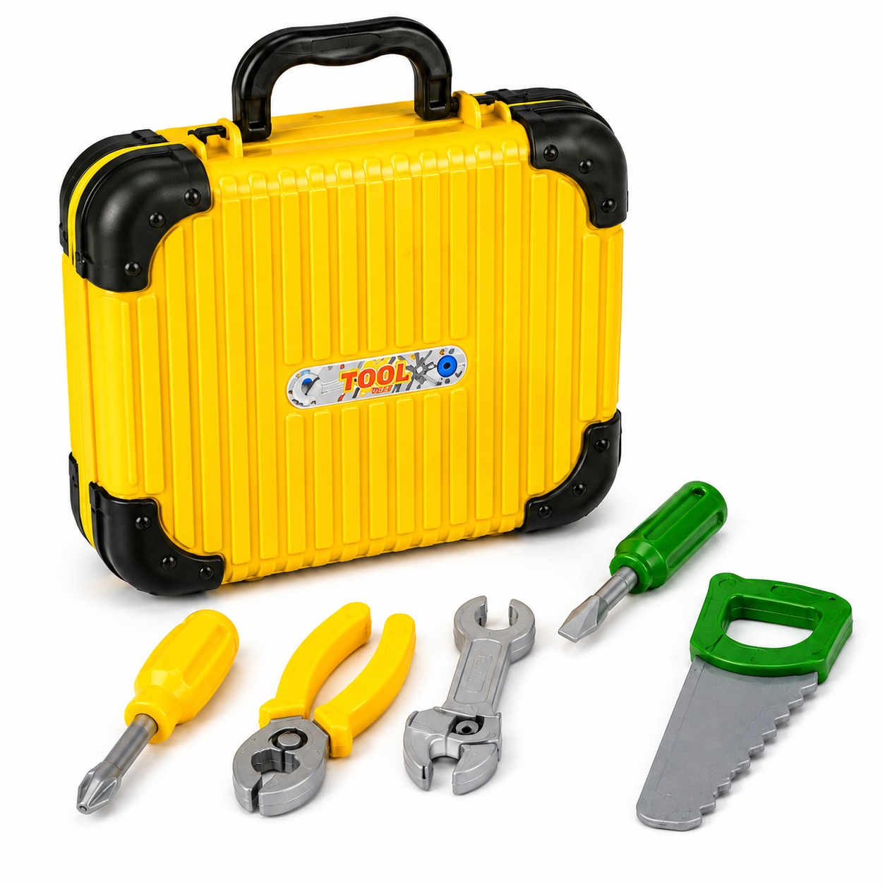 Kids Toy Tool Box Set 20 Pcs – Pretend Play Repair Tool Kit with Carry Case, Screwdriver, Saw, Wrench & Accessories for Boys & Girls - Image 2