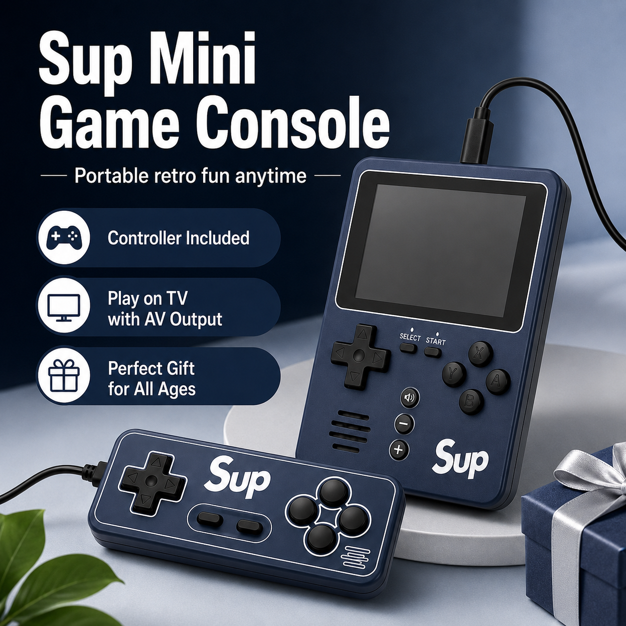 SUP Game Box Portable Retro Handheld Game Console for Kids | Rechargeable Mini Video Game Player with Built-in Classic Games | Handheld Gaming Toy Gift - Image 11