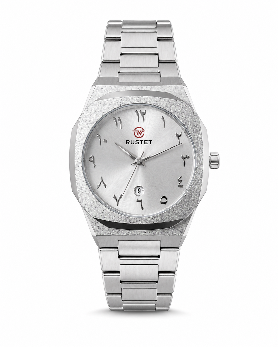 Men’s Analog Wrist Watch – Silver Metal Chain Strap Watch with Arabic Number Dial & Date Display – Casual Quartz Fashion Watch for Men - Image 4