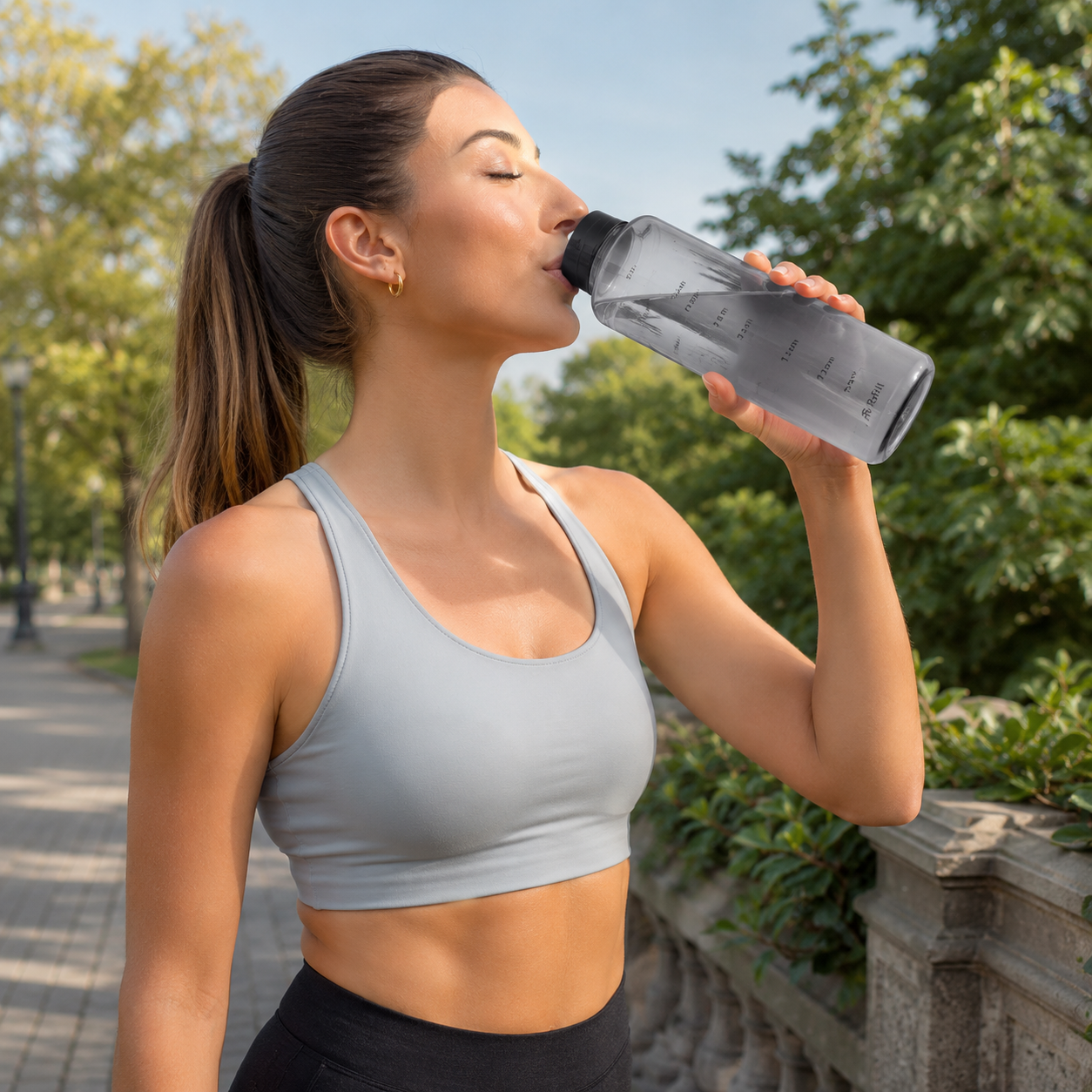 Motivational Water Bottle with Time Marker – Leakproof Transparent Sports Water Bottle for Gym, School, Office & Travel – Random Color - Image 8