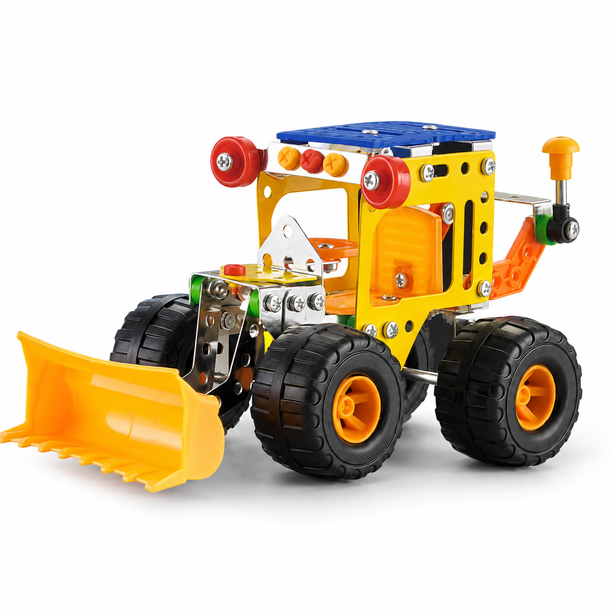 Truck Alloy Toys 416B DIY Bulldozer Building Kit – 138 Pcs Metal Construction Vehicle Assembly Toy with Tools & Instructions for Kids 8+ - Image 3