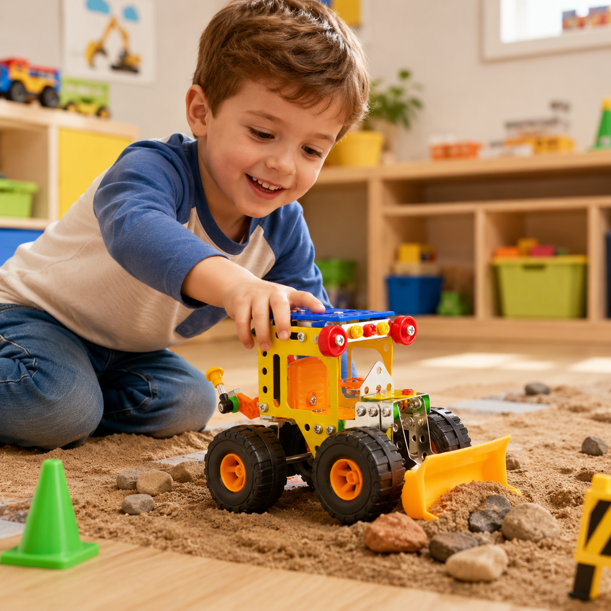 Truck Alloy Toys 416B DIY Bulldozer Building Kit – 138 Pcs Metal Construction Vehicle Assembly Toy with Tools & Instructions for Kids 8+ - Image 2