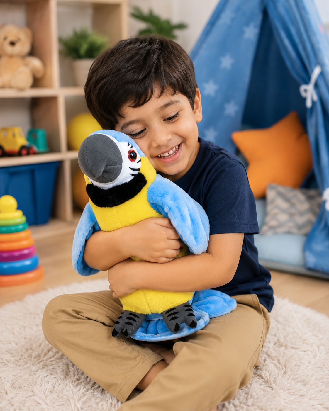 Talking Parrot Repeating Plush Toy – Repeat What You Say Interactive Bird Toy for Kids, Funny Voice Copy Toy, Soft Parrot Stuffed Toy Gift for Boys & Girls - Image 5