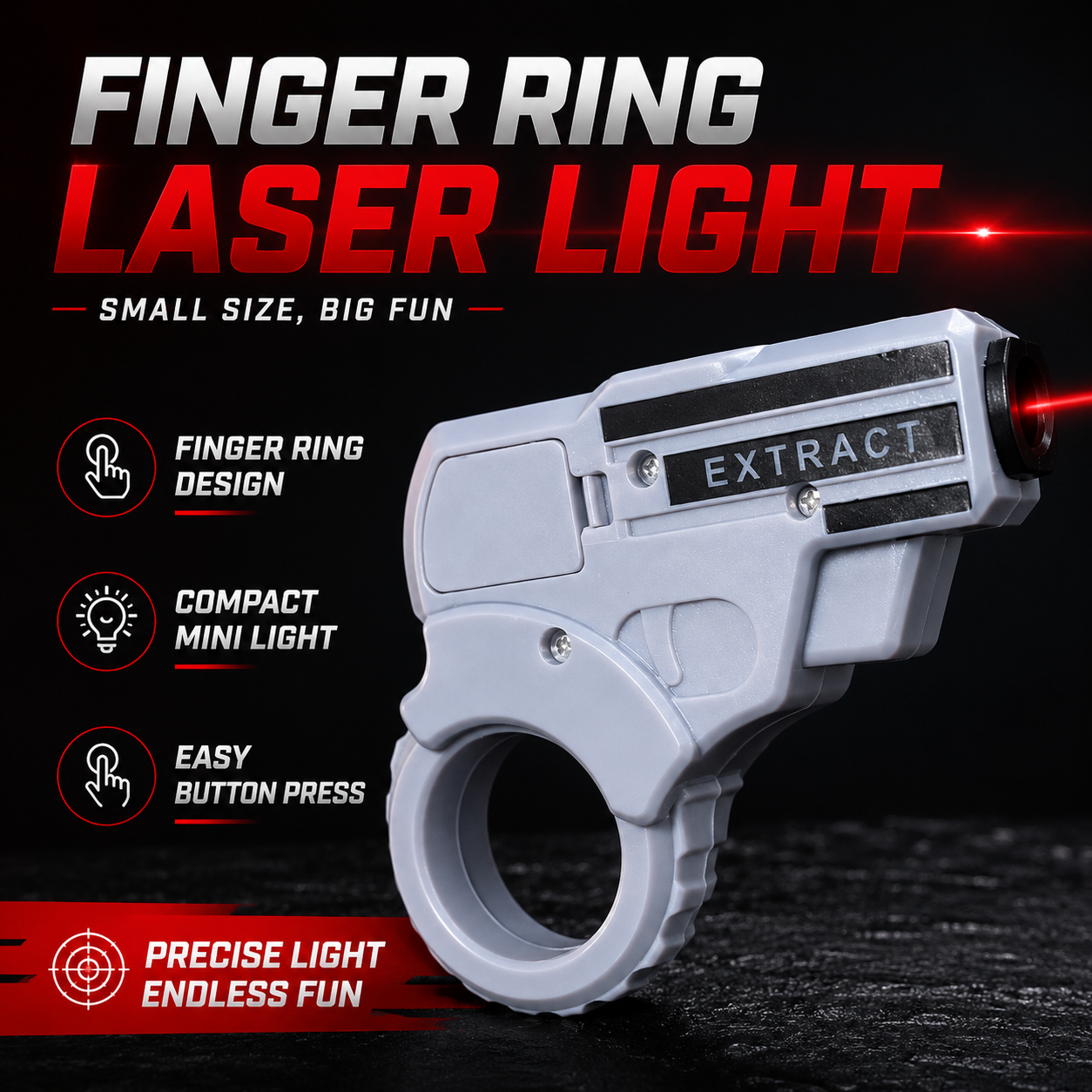 Mini Laser Light Toy – Pistol Shape Pocket Laser Pointer Keychain for Cat Play, Fun Light Effects & Kids Outdoor Toy - Image 7